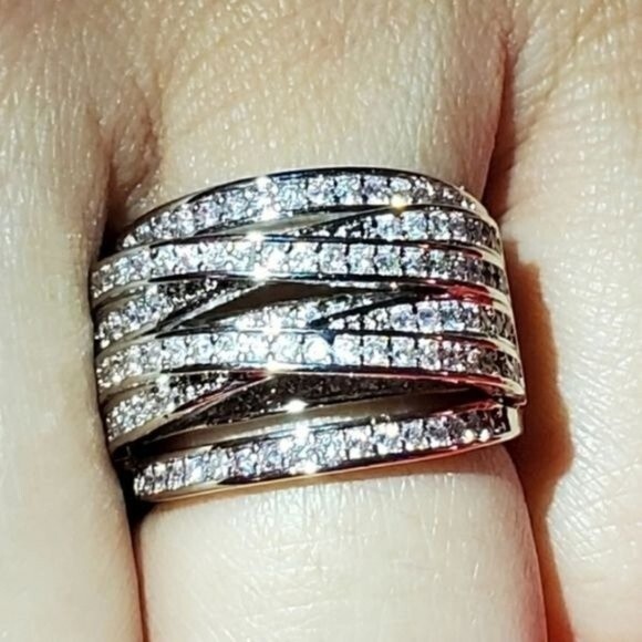 Silver Crossroads Diamond Ring A Must Have - Picture 7 of 8